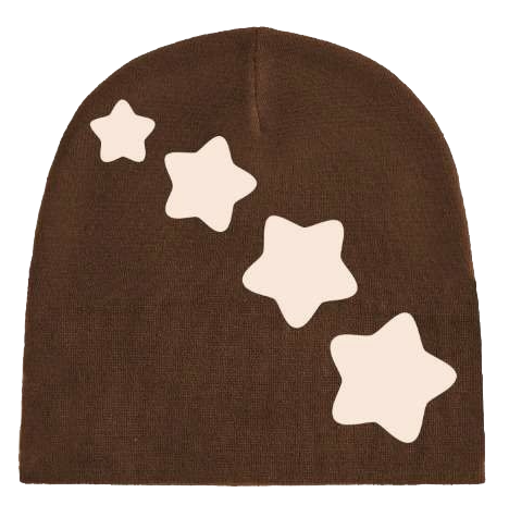 REMO STAR BEANIE - BROWN AND BEIGE